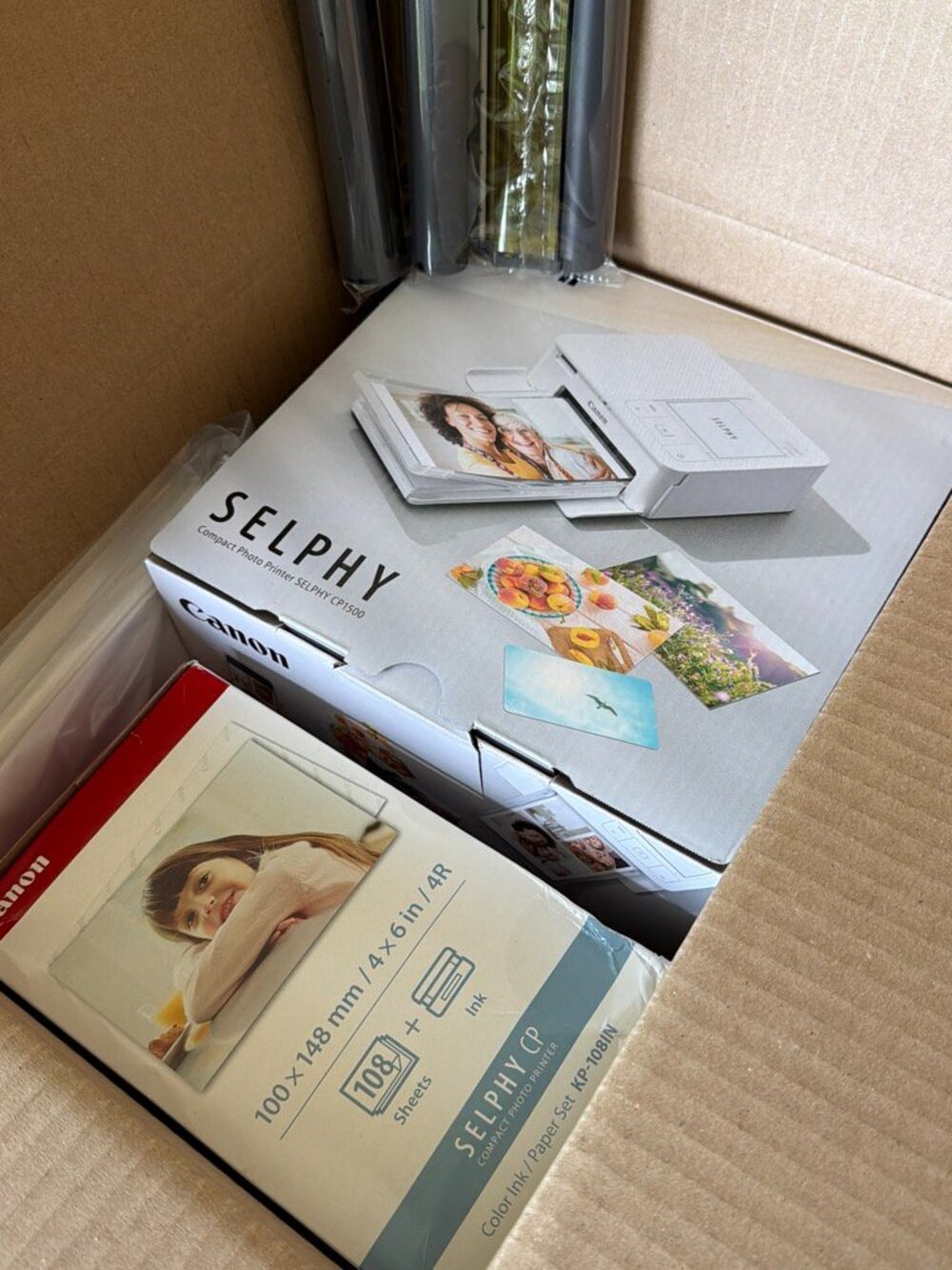 Canon Selphy CP1500 Compact Portable Printer Bundle - Picture 3 of 5